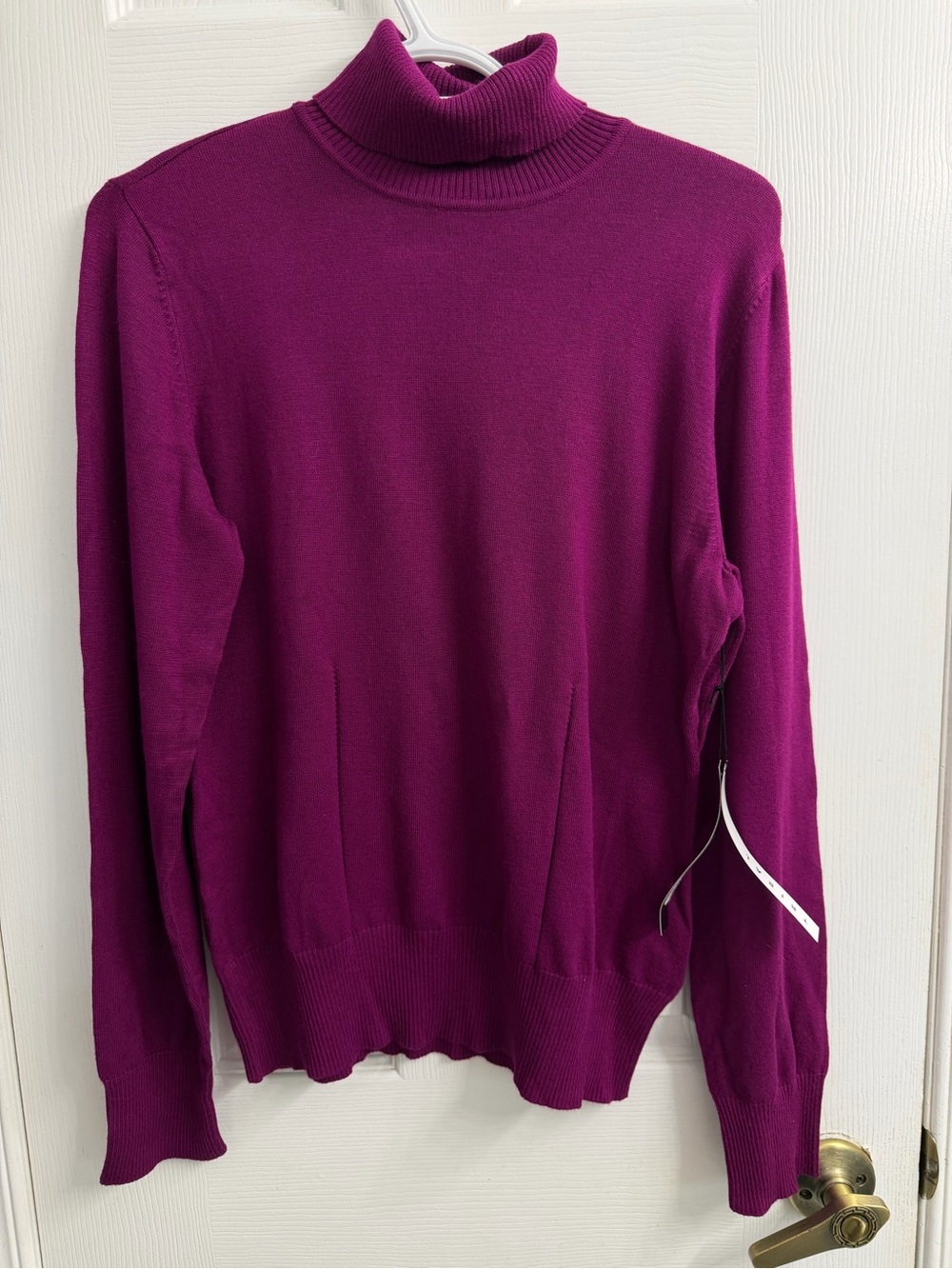 Tribal Magenta Orchid Turtleneck Sweater Womens L Lightweight Knit NWT Cozy Chic